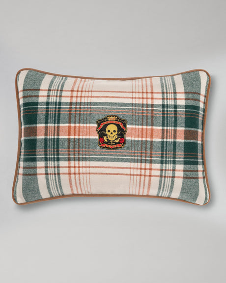 MindTheGap MONTEREY PLAID Green, Taupe, Yellow Pillow