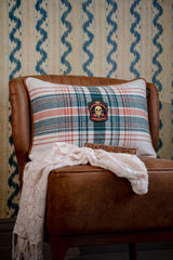 MindTheGap MONTEREY PLAID Green, Taupe, Yellow Pillow