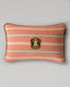 MindTheGap OREGON STRIPES Blue, Orange, Taupe Pillow