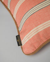 MindTheGap OREGON STRIPES Blue, Orange, Taupe Pillow