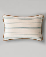 MindTheGap WICHITA STRIPES Blue, Taupe Pillow