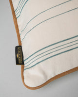 MindTheGap WICHITA STRIPES Blue, Taupe Pillow