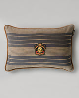 MindTheGap NEWPORT STRIPES Indigo, Taupe Pillow