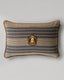 MindTheGap NEWPORT STRIPES Indigo, Taupe Pillow