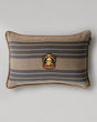 MindTheGap NEWPORT STRIPES Indigo, Taupe Pillow