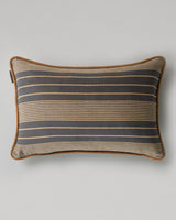 MindTheGap NEWPORT STRIPES Indigo, Taupe Pillow