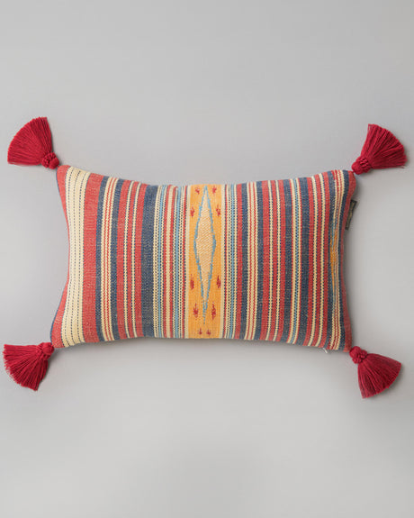 MindTheGap NEYSHABOUR Blue, Red, Taupe, Yellow Pillow