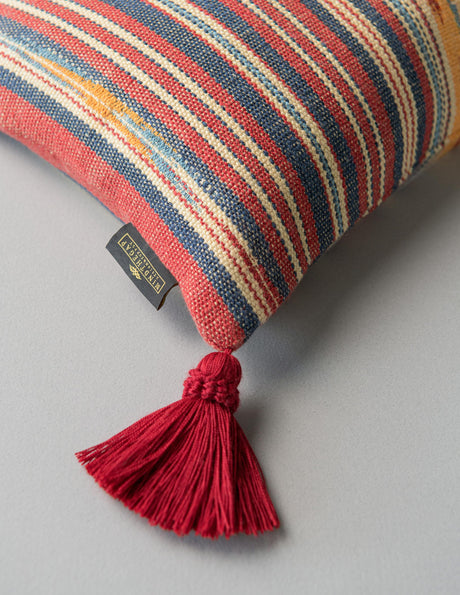 MindTheGap NEYSHABOUR Blue, Red, Taupe, Yellow Pillow