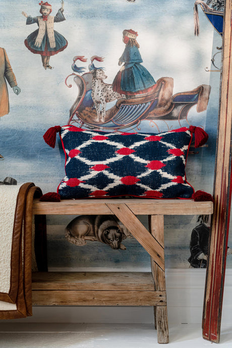 MindTheGap SEEBENSEE Blue, Red, White Pillow