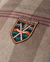 MindTheGap CHALET PLAID Brown, Mint, Orange, Taupe Pillow