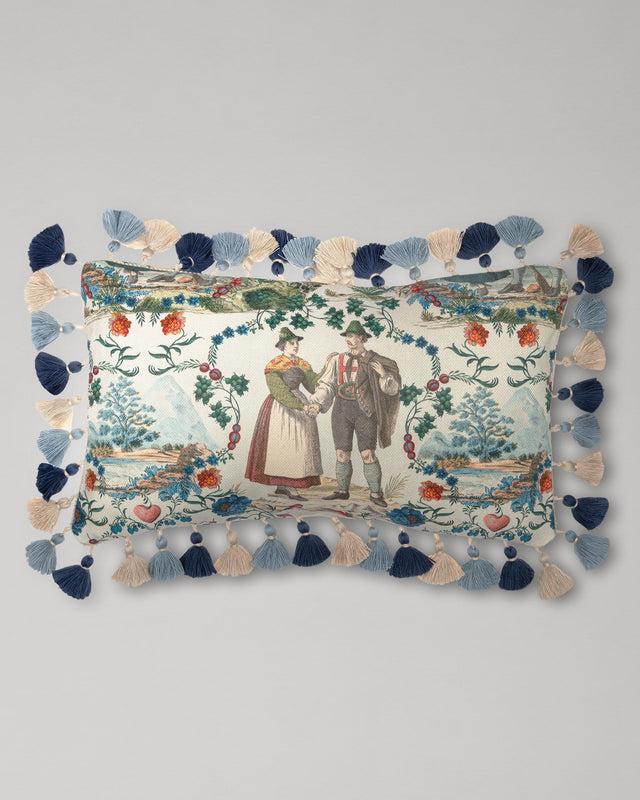 MindTheGap LANDHAUSMODE Blue, Green, Red, Taupe Pillow