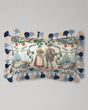 MindTheGap LANDHAUSMODE Blue, Green, Red, Taupe Pillow