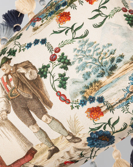 MindTheGap LANDHAUSMODE Blue, Green, Red, Taupe Pillow