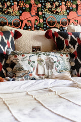 MindTheGap LANDHAUSMODE Blue, Green, Red, Taupe Pillow