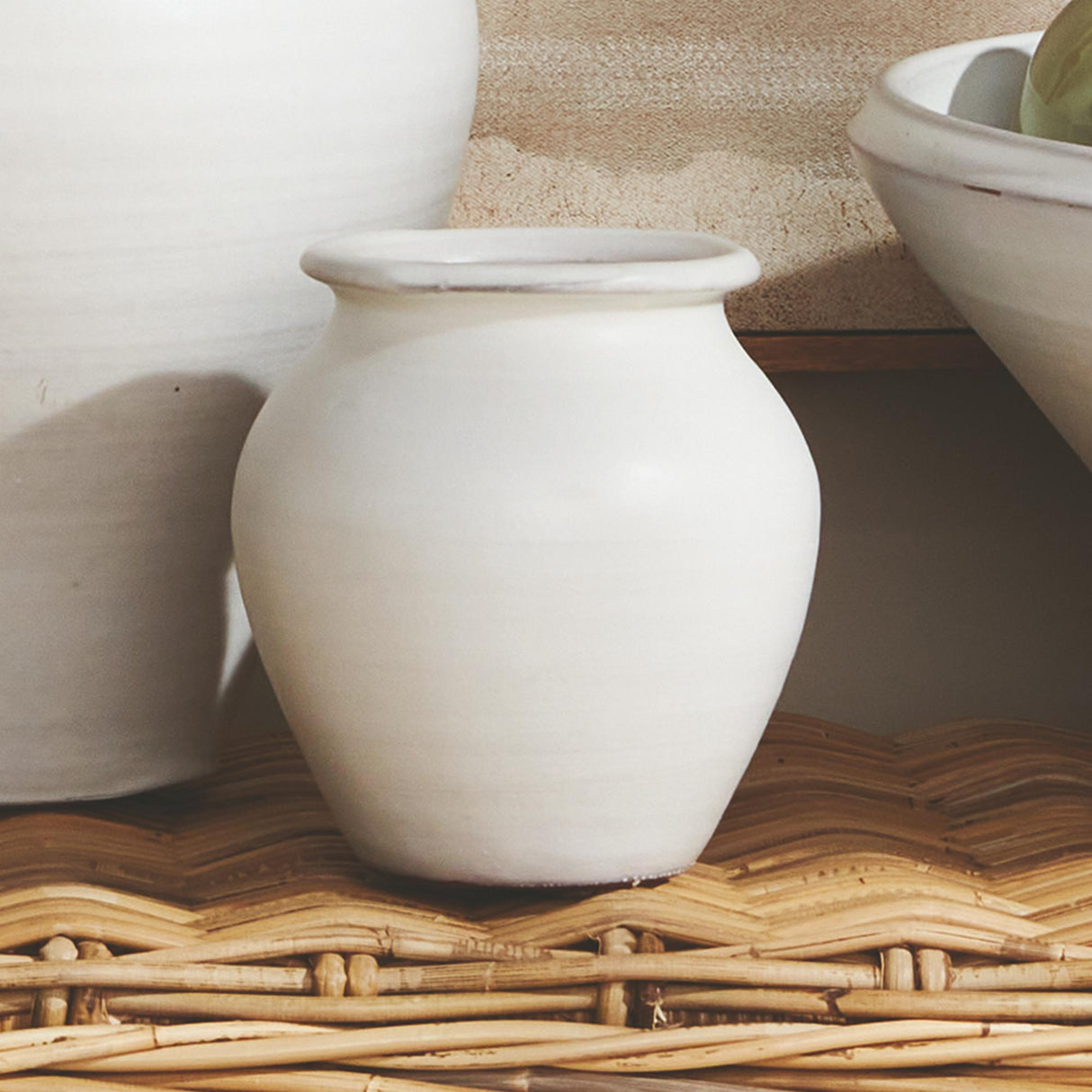 Napa White MIRELA DRUM VASE SMALL