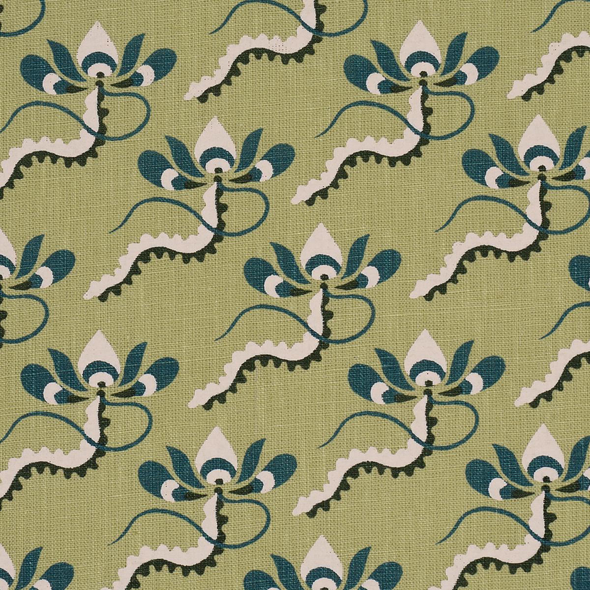 Schumacher Bombay Rainbow Leaf Fabric