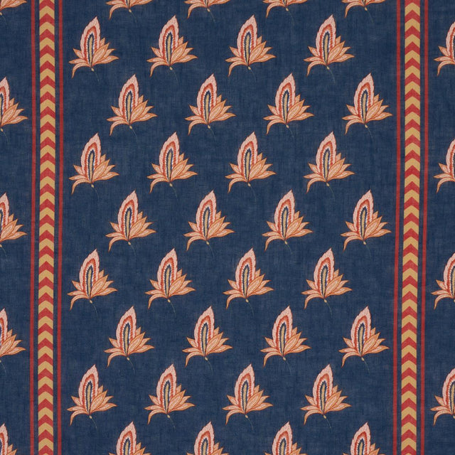 Schumacher Bangalore Imagination Bleu Fabric