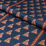 Schumacher Bangalore Imagination Bleu Fabric
