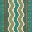 Schumacher Roman Reverie Teal & Leaf Fabric