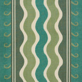 Schumacher Roman Reverie Teal & Leaf Fabric