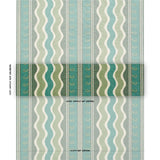 Schumacher Roman Reverie Teal & Leaf Fabric