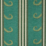 Schumacher Roman Reverie Teal & Leaf Fabric