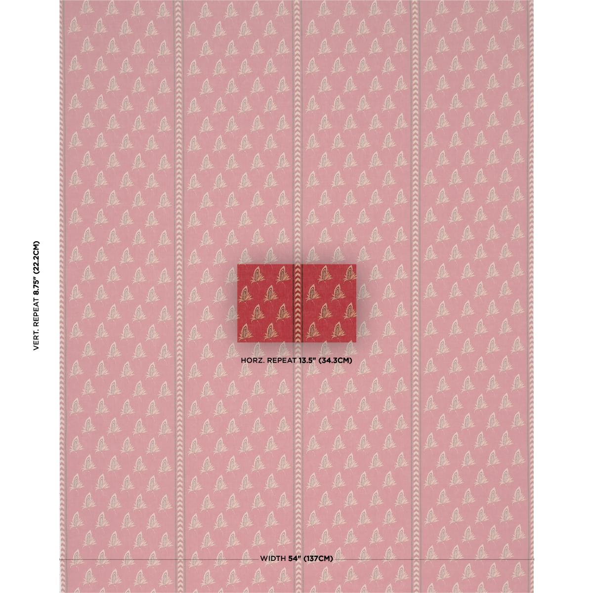 Schumacher Bangalore Imagination Rouge Fabric