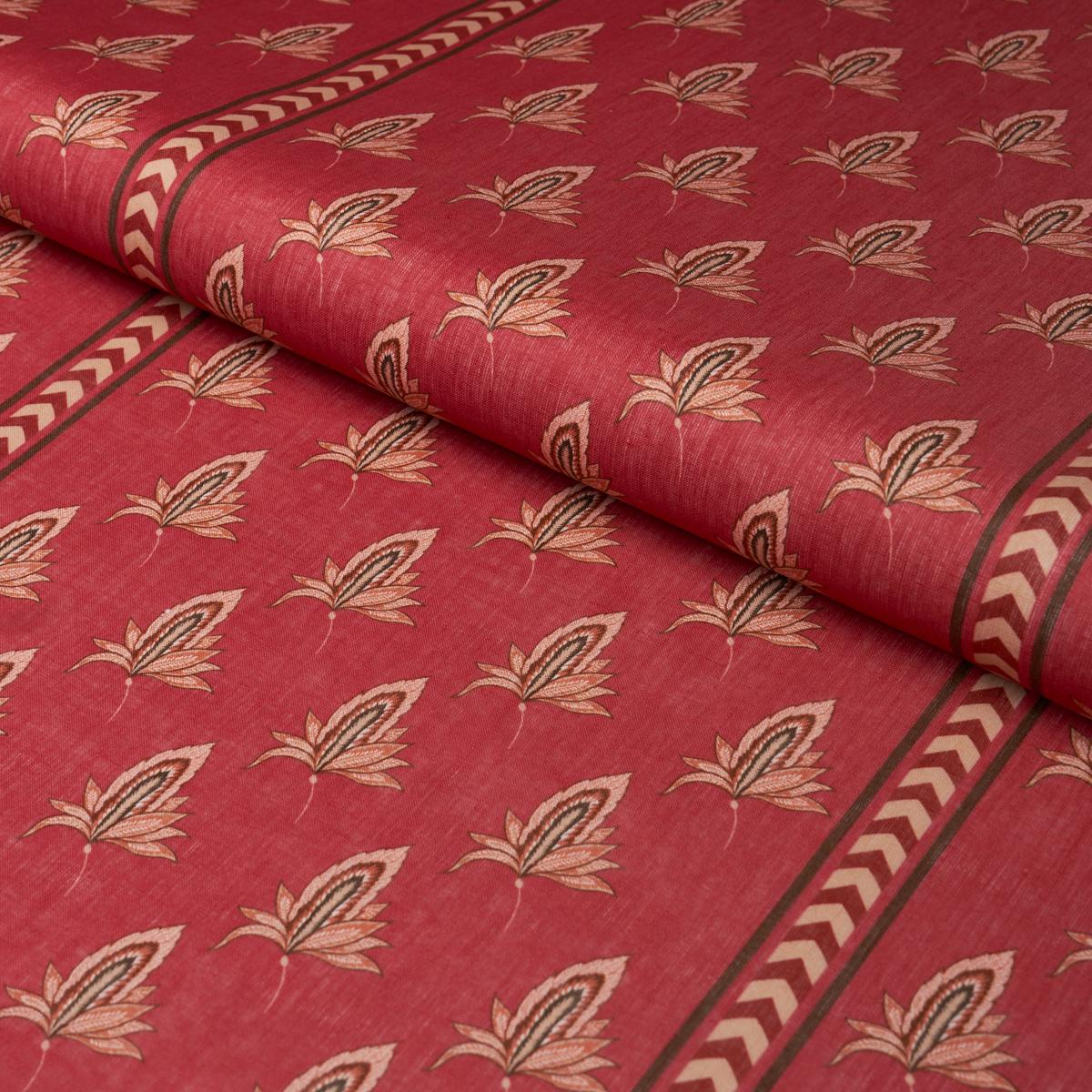 Schumacher Bangalore Imagination Rouge Fabric