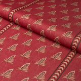Schumacher Bangalore Imagination Rouge Fabric