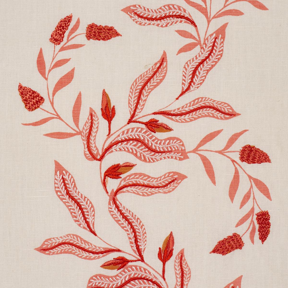 Schumacher Vagary Vines Coral Fabric