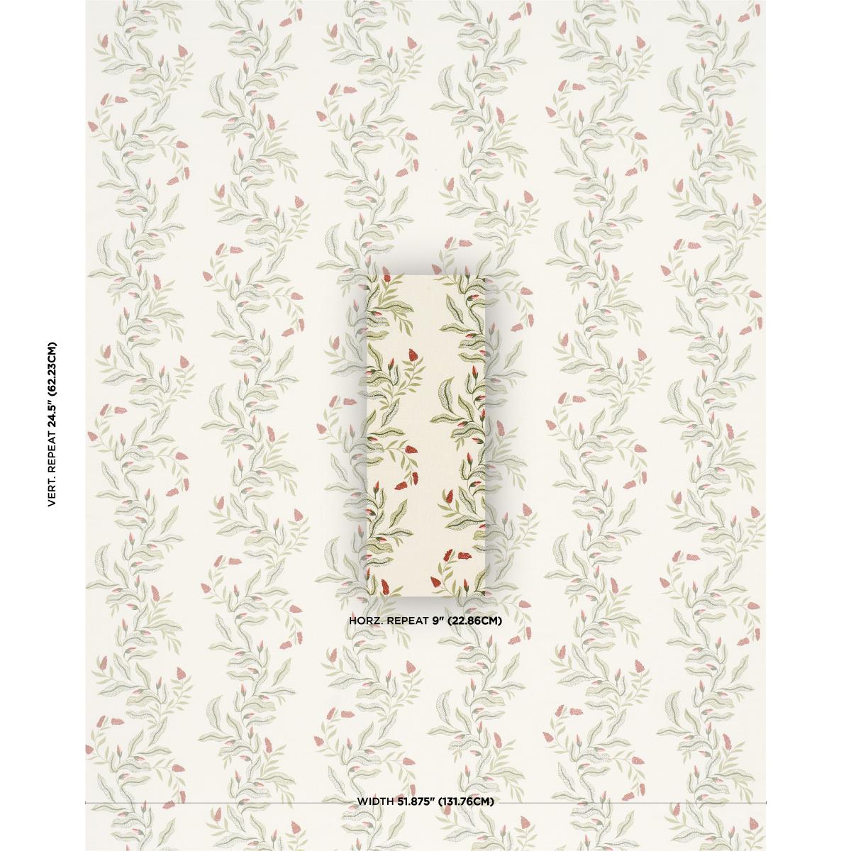 Schumacher Vagary Vines Watermelon Fabric