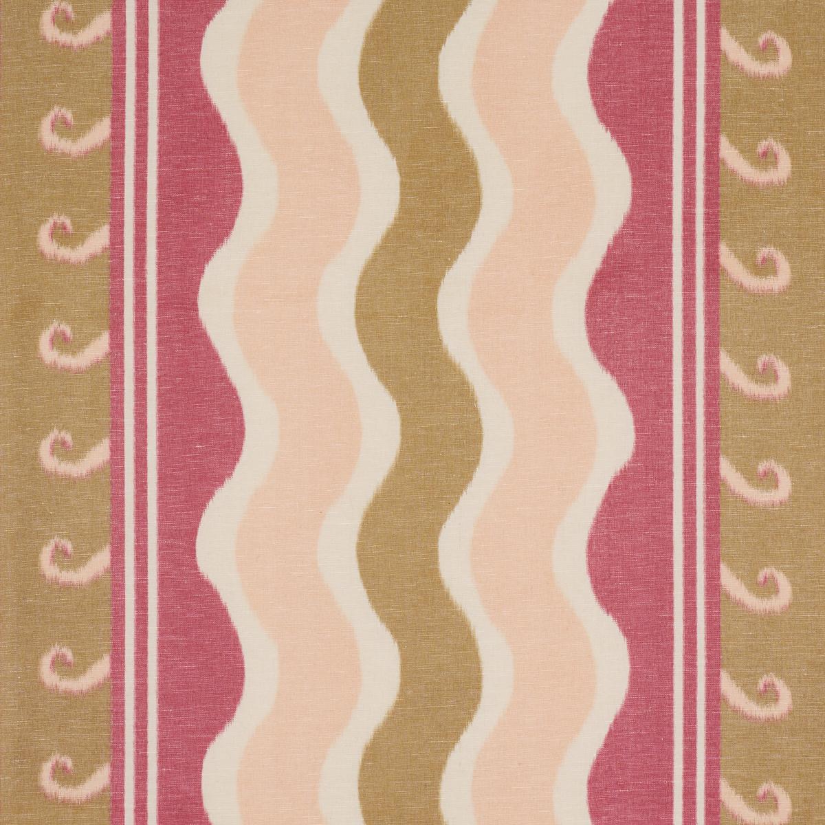 Schumacher Roman Reverie Gold & Rose Fabric