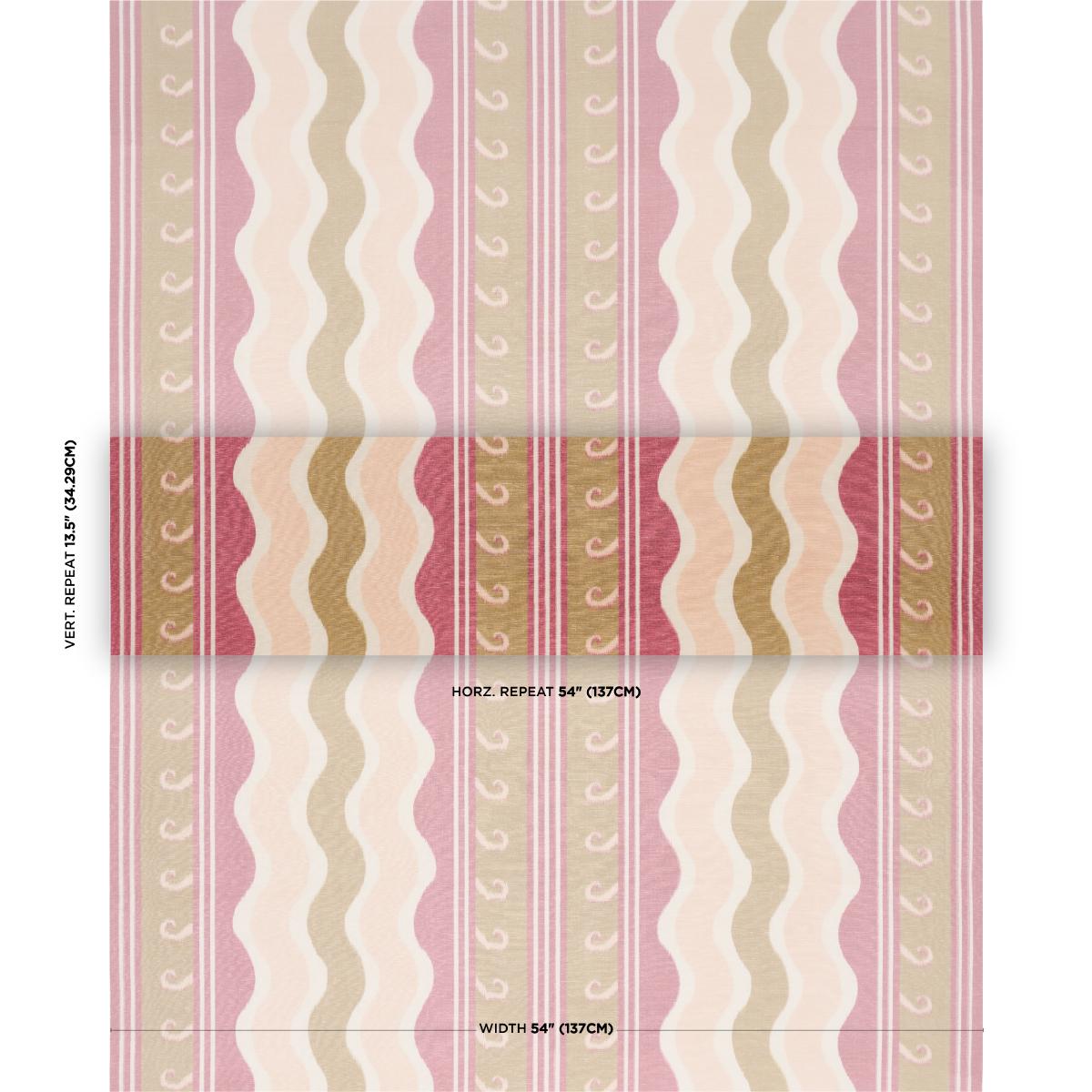 Schumacher Roman Reverie Gold & Rose Fabric