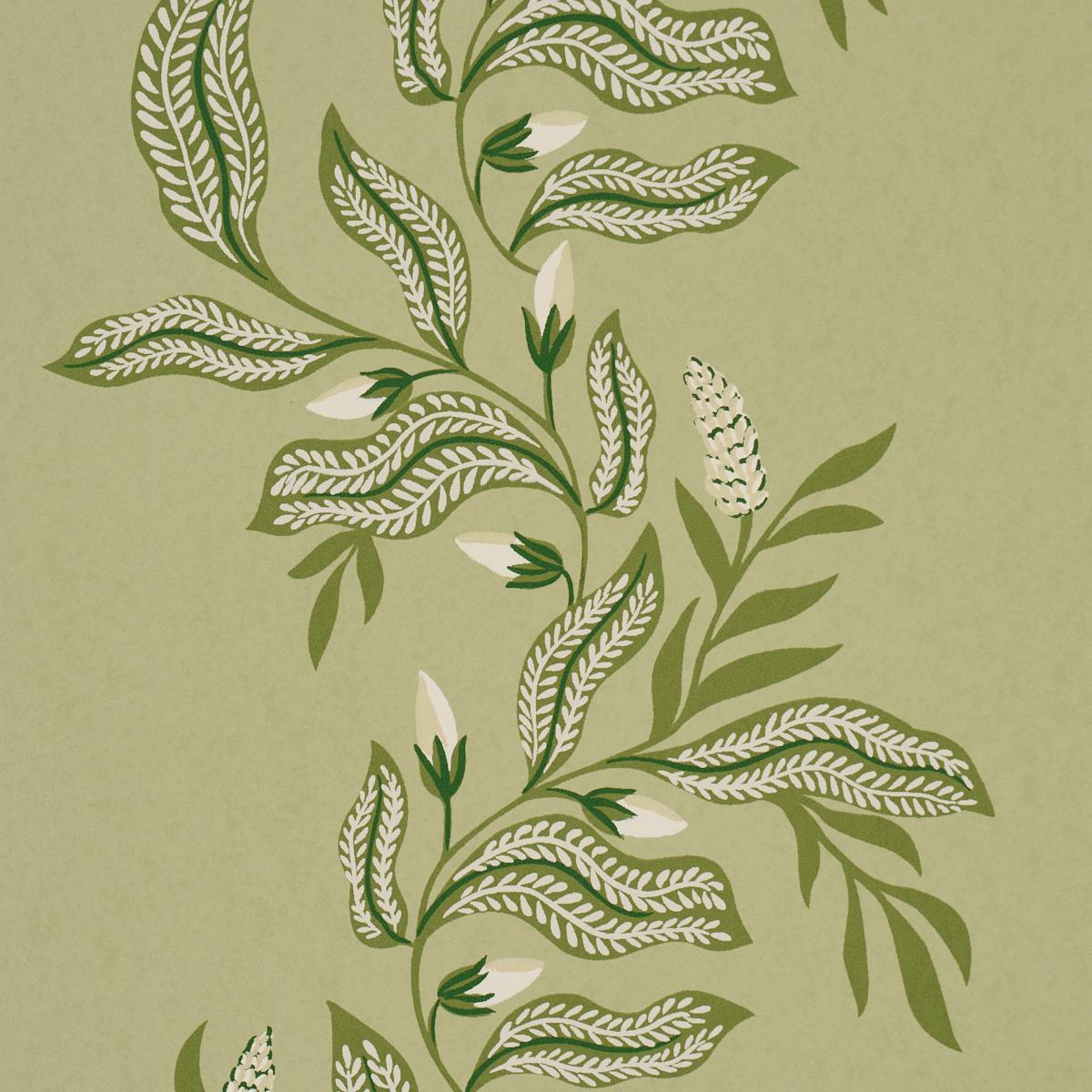 Schumacher Vagary Vines Honeydew Wallpaper