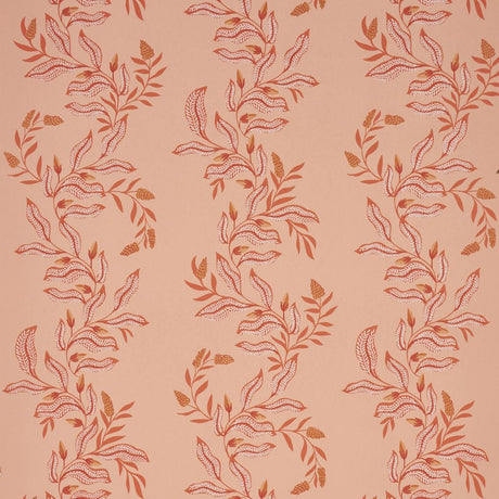 Schumacher Vagary Vines Papaya Wallpaper