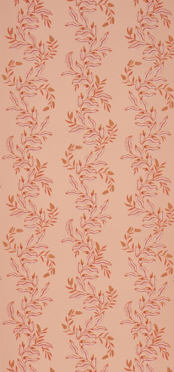 Schumacher Vagary Vines Papaya Wallpaper