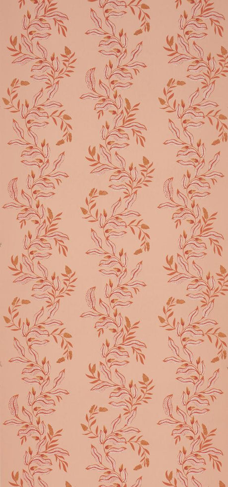 Schumacher Vagary Vines Papaya Wallpaper