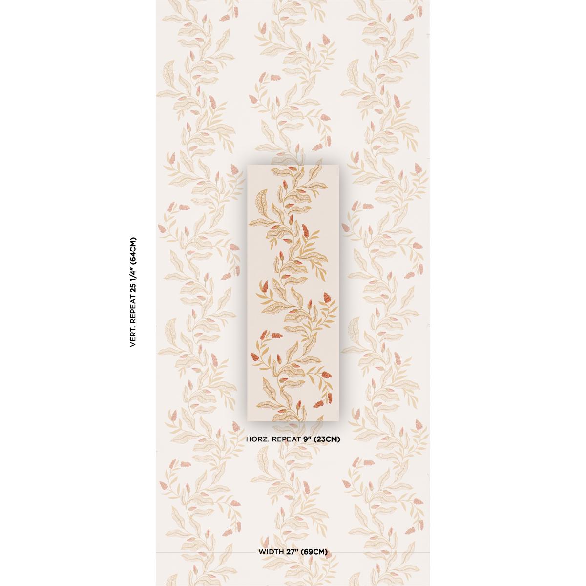 Schumacher Vagary Vines Honeycomb Wallpaper