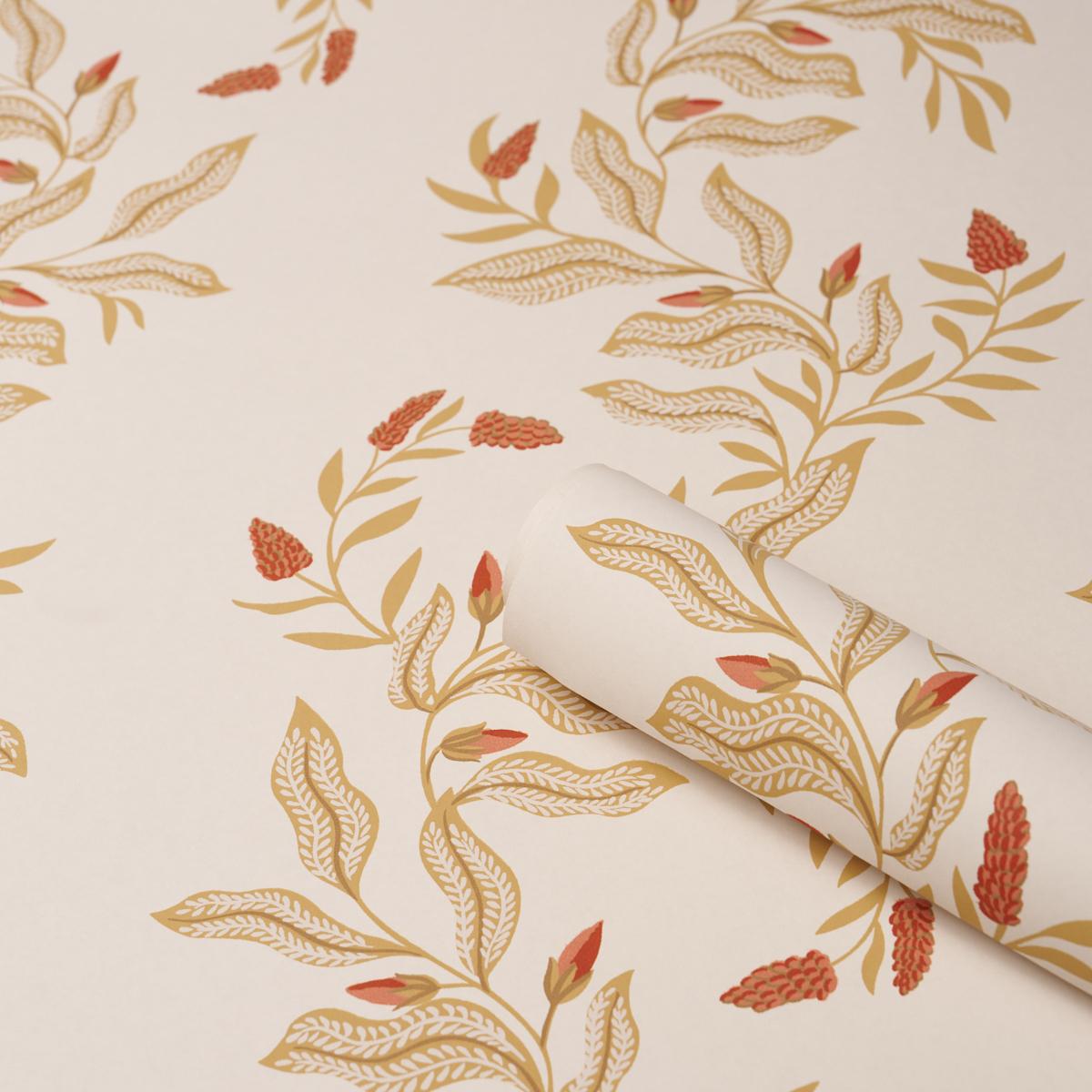 Schumacher Vagary Vines Honeycomb Wallpaper