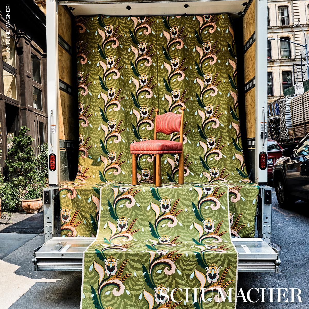Schumacher Jaipur Fantaisie Moss Fabric
