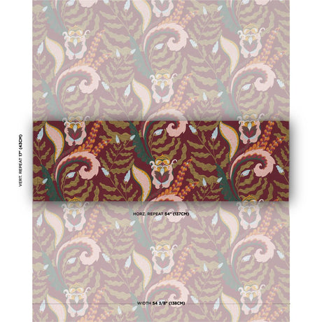 Schumacher Jaipur Fantaisie Aubergine Fabric