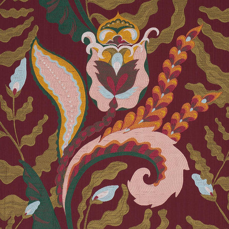 Schumacher Jaipur Fantaisie Aubergine Fabric