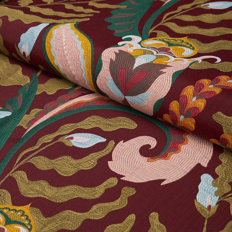 Schumacher Jaipur Fantaisie Aubergine Fabric