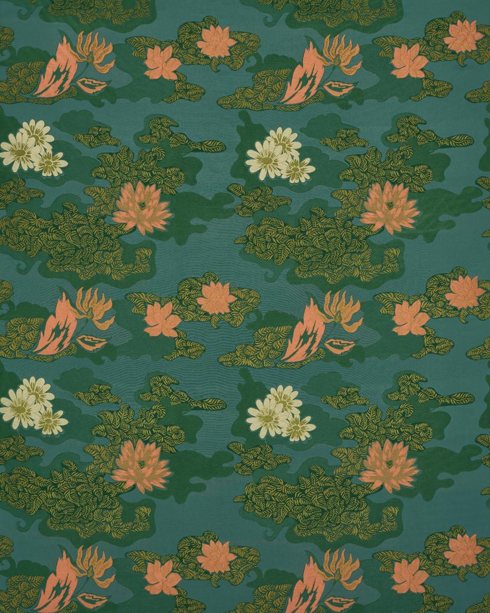 Schumacher Lian Dream Turquoise Fabric