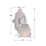 Crystorama Melrose 1 Light Antique White Sconce