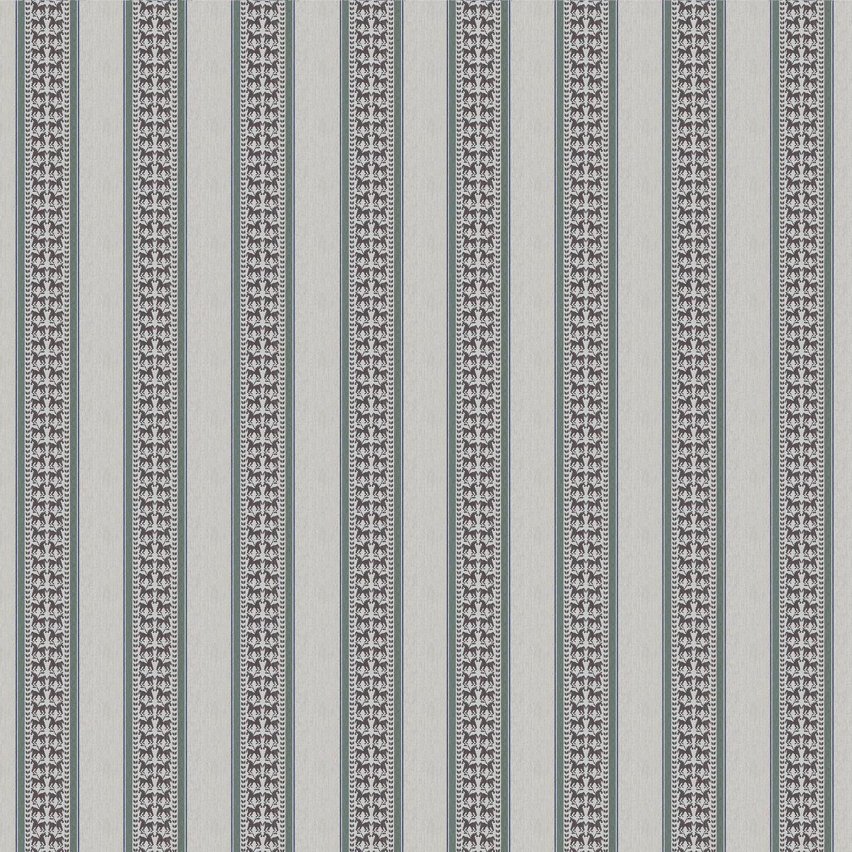 Gaston Y Daniela TROYA CHOCOLATE/VERDE Upholstery Fabric