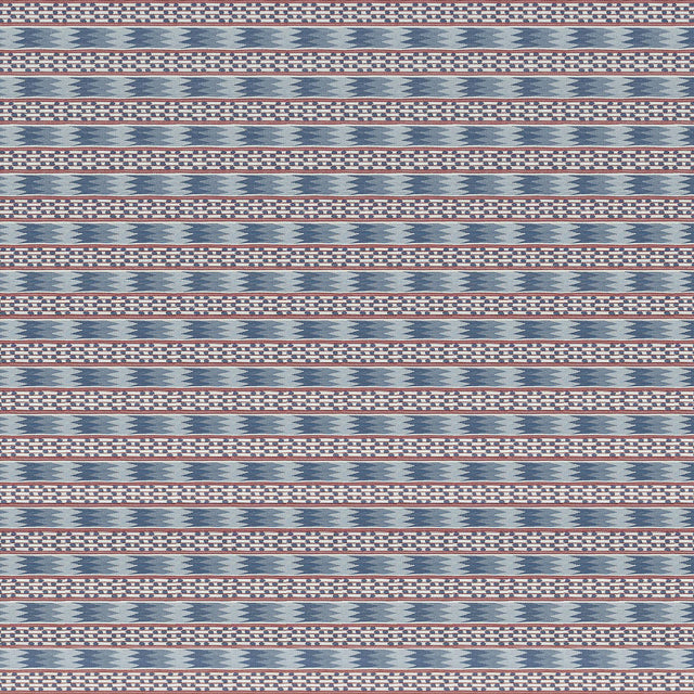 Gaston Y Daniela EFESO AZUL/ROJO Upholstery Fabric