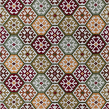 Gaston Y Daniela TESALONICA ROJO/VERDE Upholstery Fabric