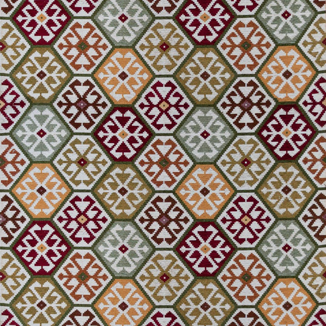 Gaston Y Daniela TESALONICA ROJO/VERDE Upholstery Fabric