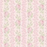 A-Street Prints LoveShackFancy Blooming Heirloom Strawberry Macaron Wallpaper